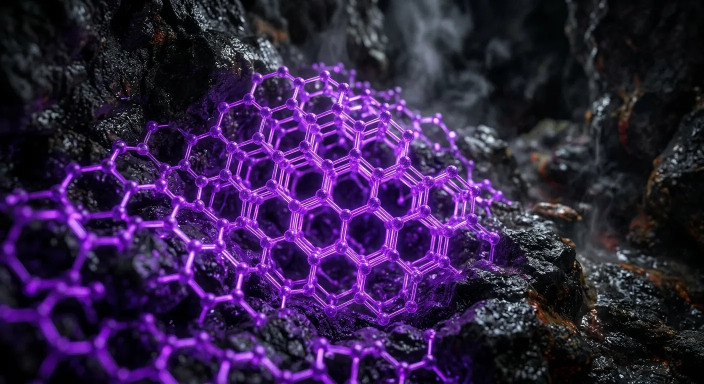 Microscopic view of amethyst atomic lattice structure